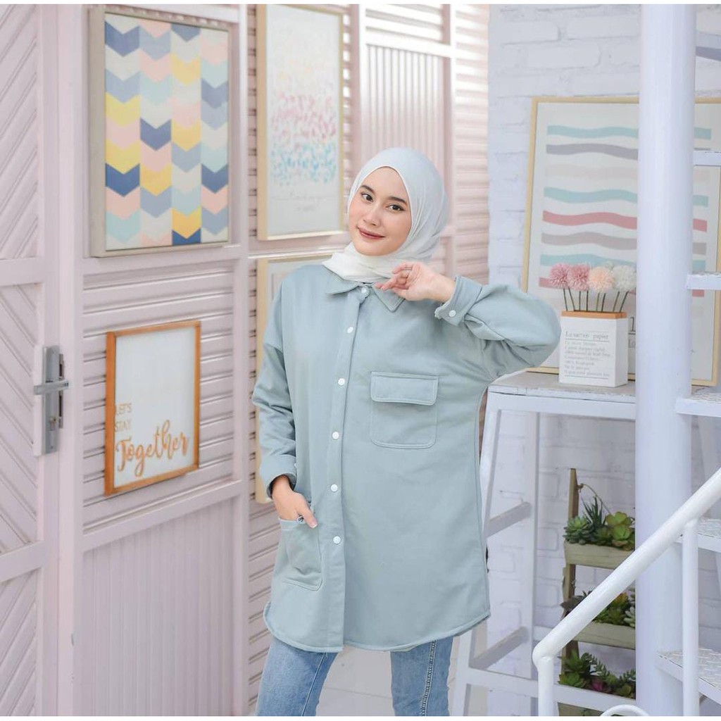 Kasual Caket Outwear Wanita Korean Style Bahan Fleece