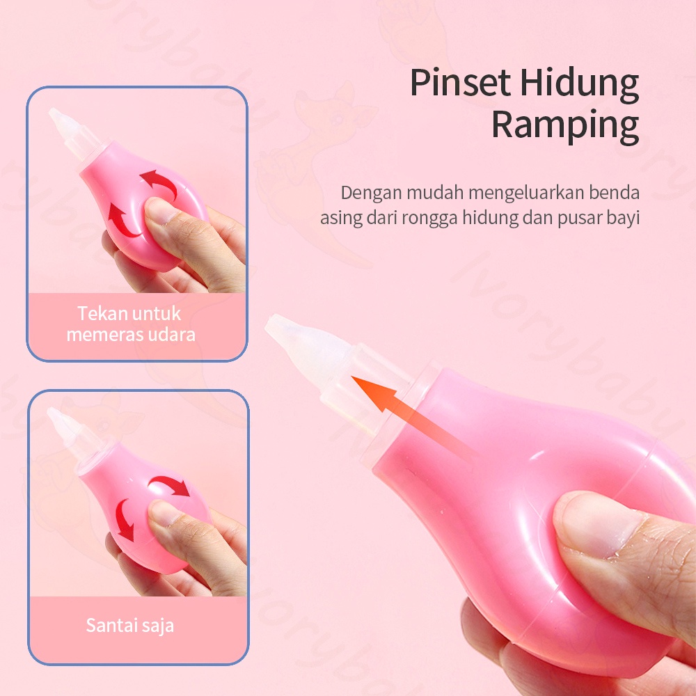 Ivorybaby Sedotan ingus bayi nasal Aspirator alat pembersih hidung nose cleanser