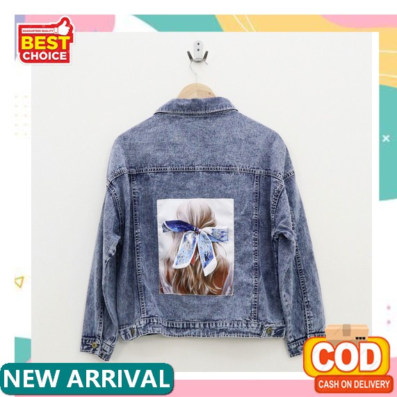 Jaket Jacket Jeans Jins Today Premium Import Allsize Xl Ld. 105Cm Pjg. 60Cm Cewek Wanita Terbaru Ori