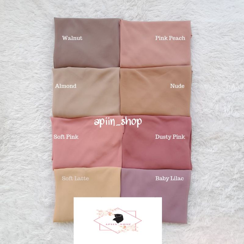hijab segitiga instan plus iner / segitiga inner sifon premium