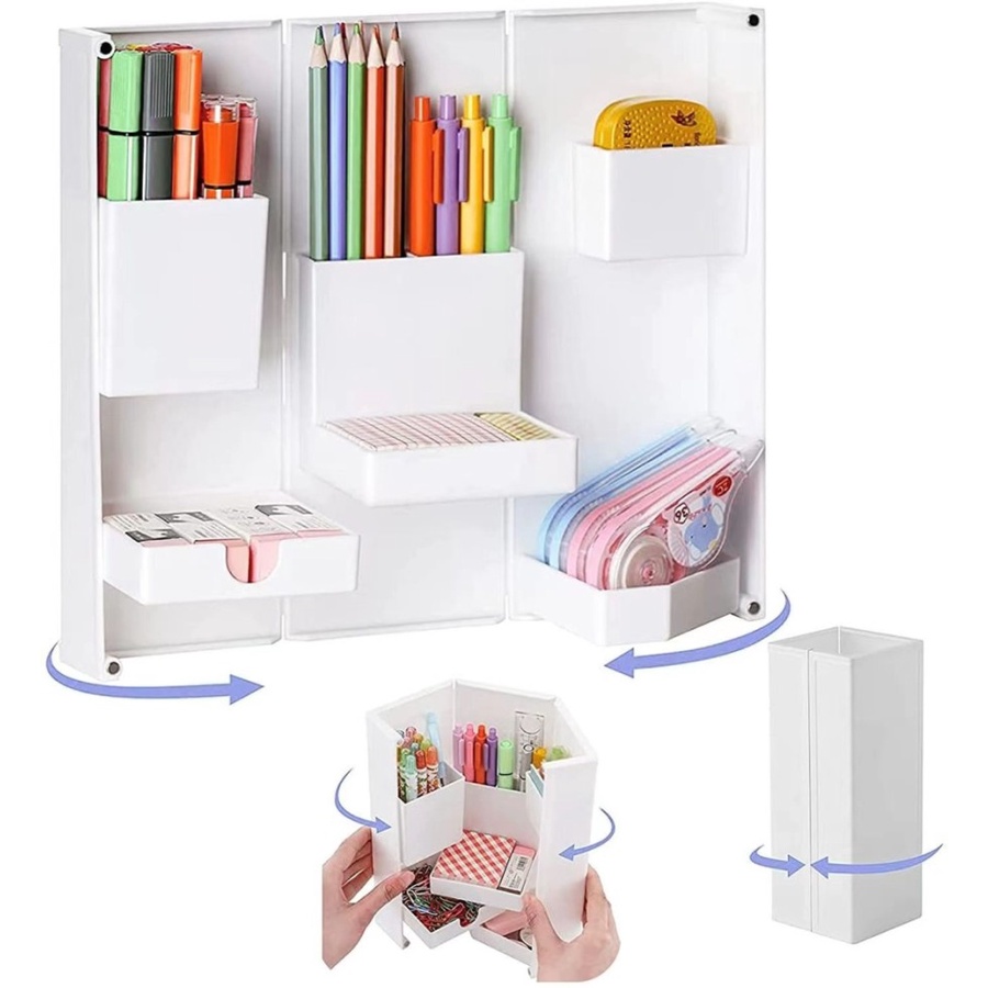 

Rak Pen Lipat Meja Organizer Alat Tulis Stationery Desk Tempat Pensil Rak Pen Lipat Meja Organizer