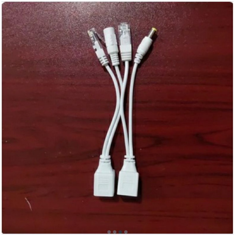 Kabel POE Spliter POE Injektor Sepasang Cabel Splitter Injector Untuk Memasang IP Cam AP Modem Router