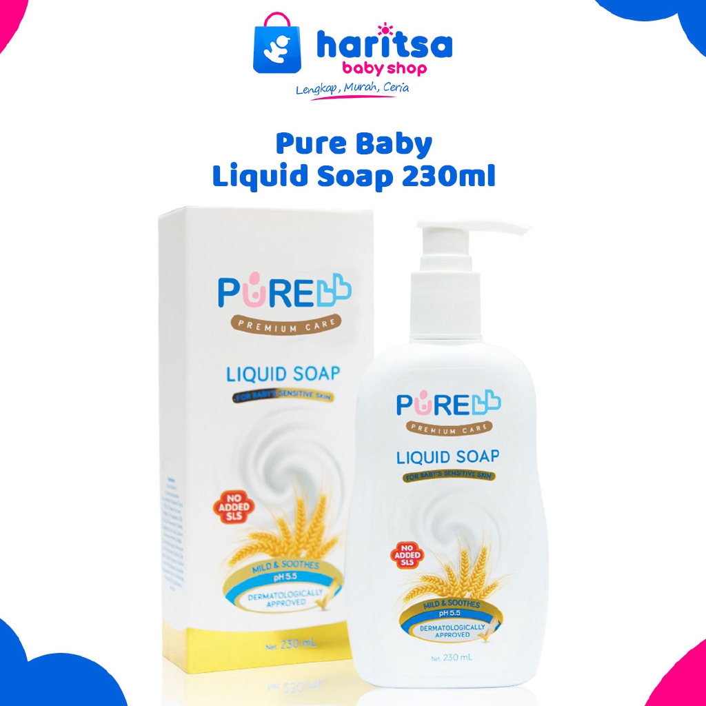 Pure Baby Sabun Kulit Gatal Sensitif Ruam Bayi Liquid Soap 230ml