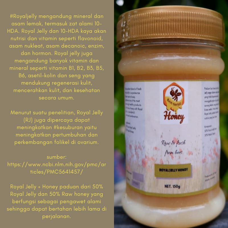 75gr Royal Jelly + 75gr Raw Honey