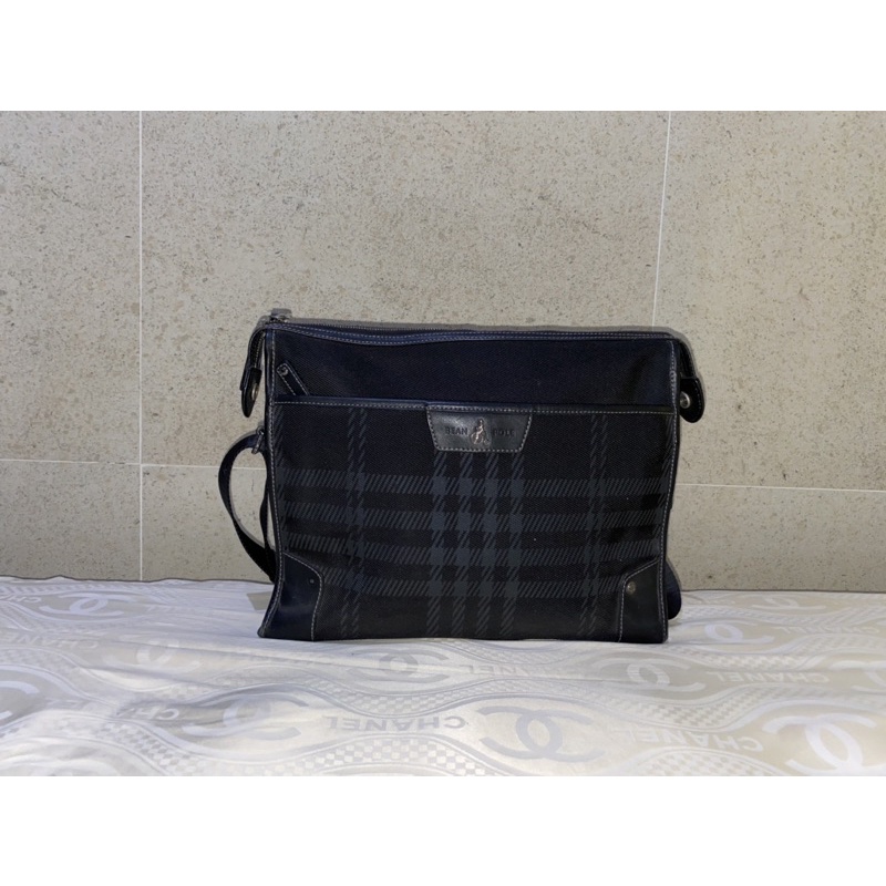 Tas slempang sling bag cowo pria brand BEAN POLE ORIGINAL - canvas mix leather