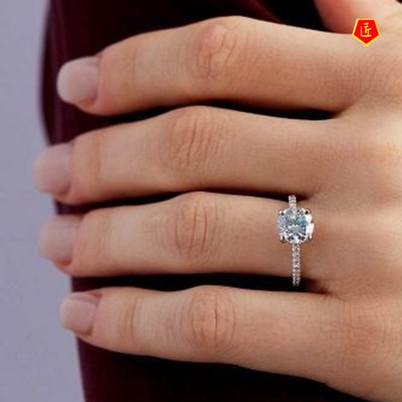 [Ready Stock]Classic Romantic Diamond Ring Women's Simplicity