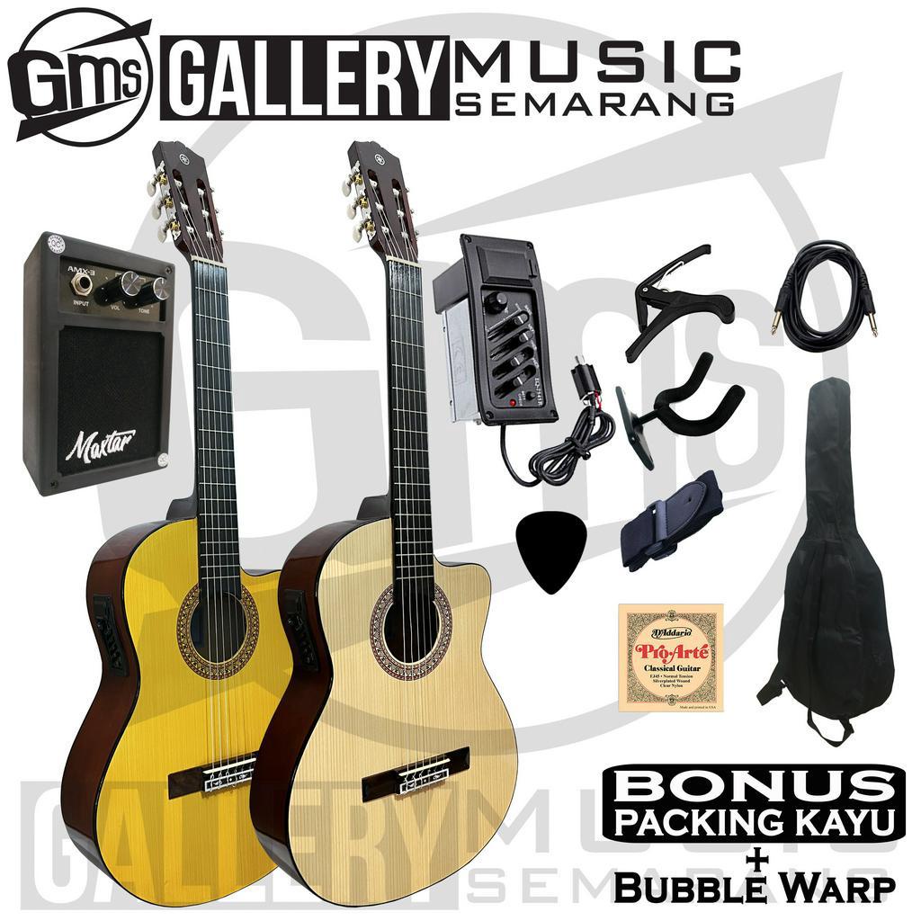 Gitar Klasik Elektrik Cutaway Nylon C315 Tanam Besi Gitar Klasik Elektrik Cutaway