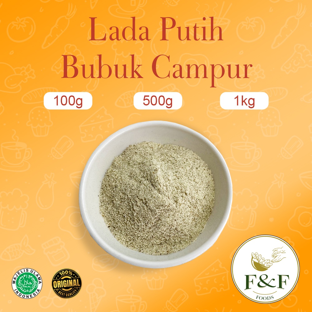 

BUBUK REMPAH MURNI - White Pepper Powder / Lada Putih Bubuk Campur / Lada Putih Tabur