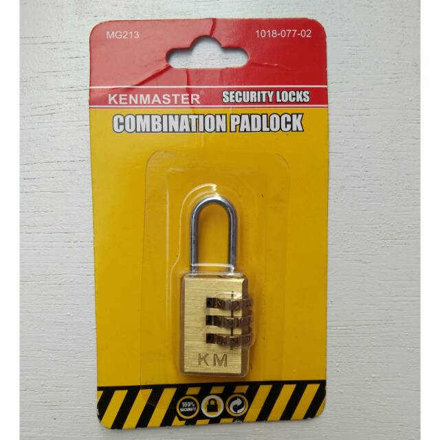 GEMBOK NOMOR KUNINGAN ASLI