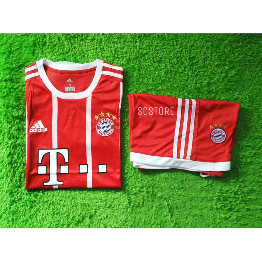 Setelan Bayern Munchen Home 2017/2018 (Jersey   Celana) Grade Ori