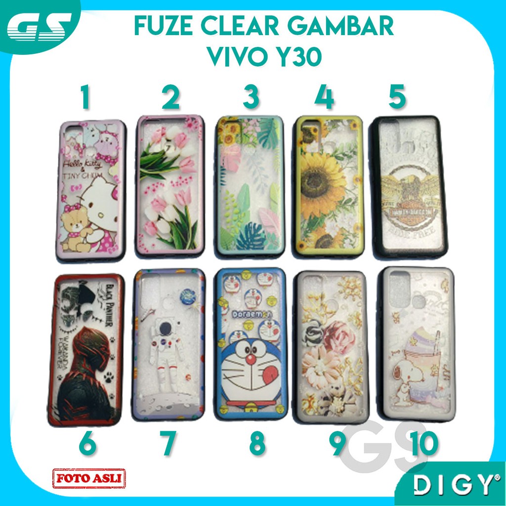 Casing Import VIVO Y30 Y50  V15 PRO  V11  Y11 Y12 Y15 Y17  Y19 Y1S Y91C  Y91 Y95 Fuze Clear Karakter