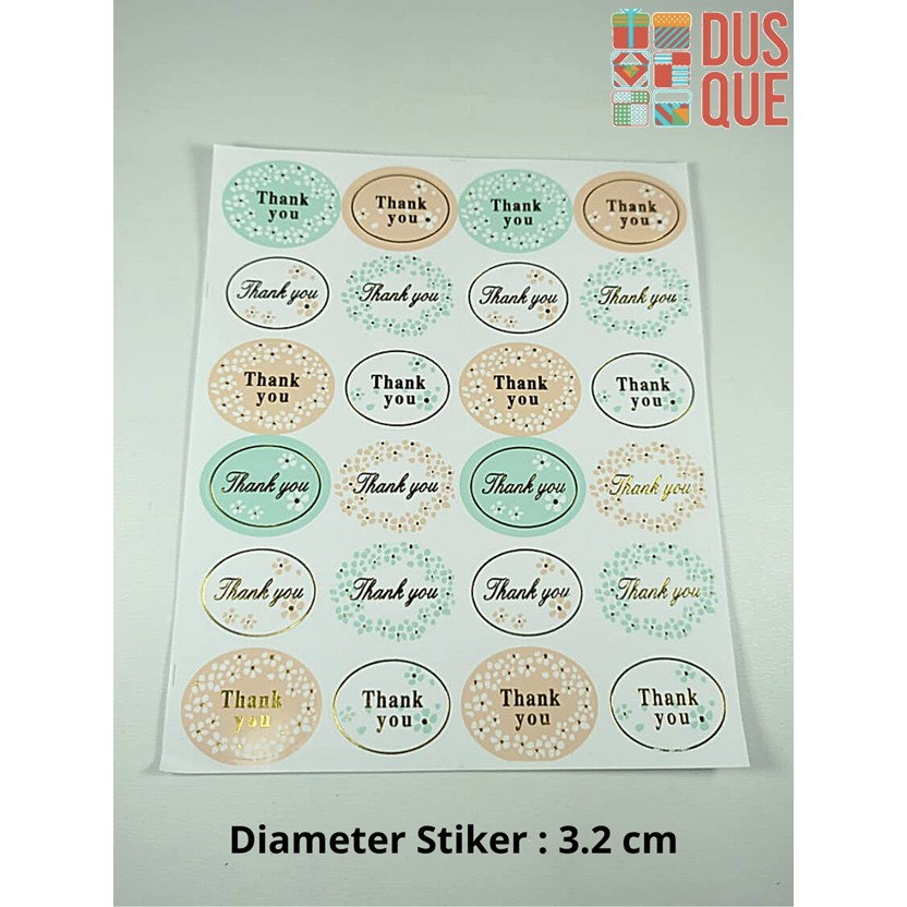 

1LEMBAR 24PCS STIKER LABEL THANK YOU BENTUK OVAL / STICKER LABEL
