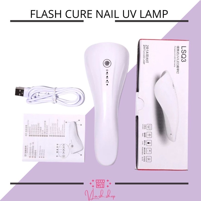 FLASH CURE NAIL UV LAMP - MESIN PENGERING KUTEK GEL