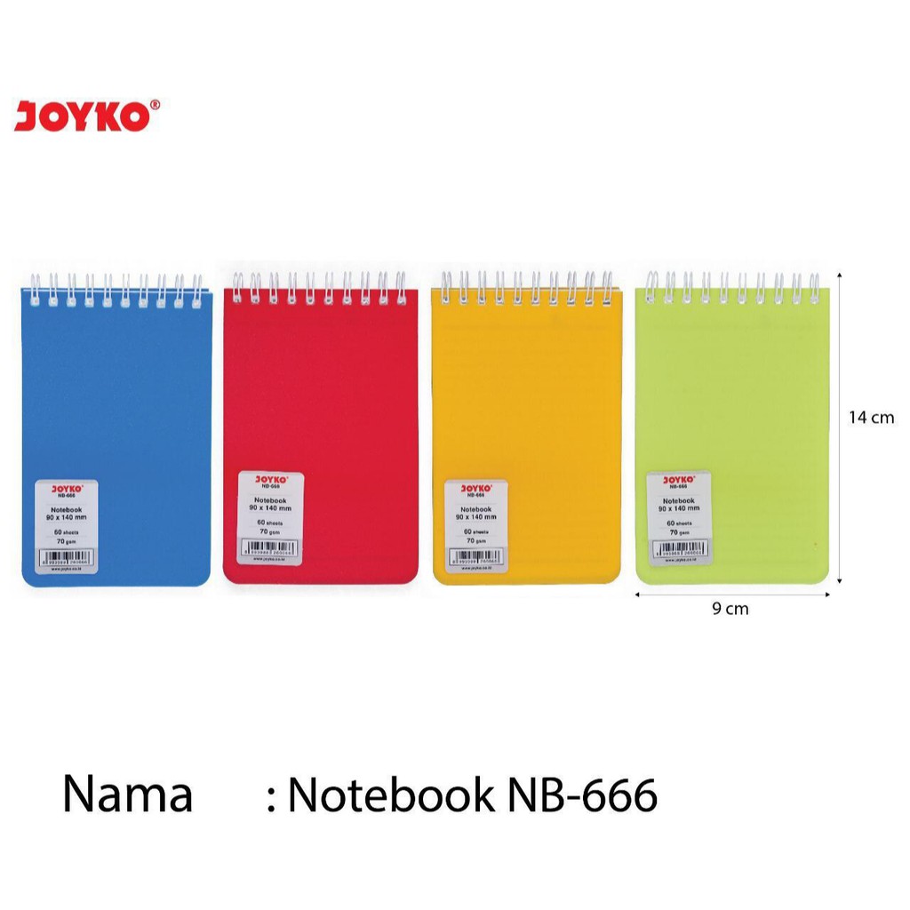 

Ruled Notebook Diary Agenda Buku Catatan Bergaris Joyko Nb-666 60 Lembar