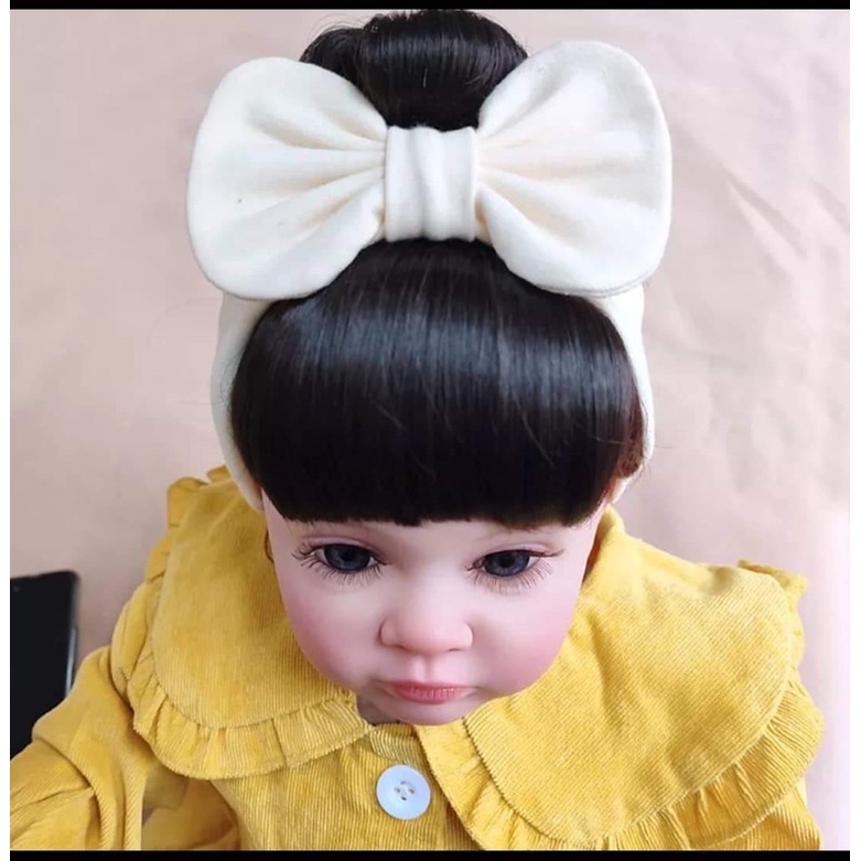 Headband Poni Wig 2in1 Plus Fun Bun Cepol / Hat Cap Aksesories Fashion Cute Baby