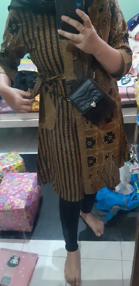 Batik Tunik Wanita Asj Sa Hrb026 Kenongo Kemeja Tosca Pendek