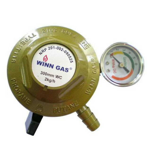 Regulator gas /Kepala gas winn gas 118 Meter dan Non Meter Free Buble plus Garansi