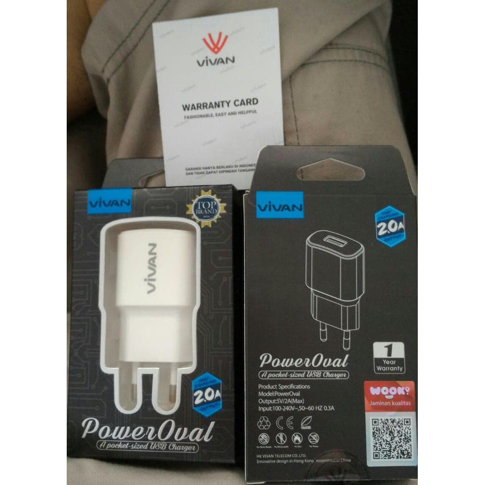 Charger Hp Vivan 2A ORIGINAL Garansi Resmi 1tahun