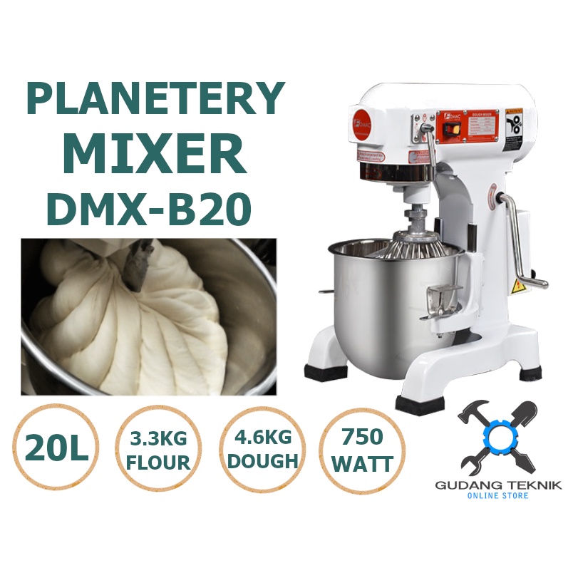 Mesin Pengaduk Adonan 20L FOMAC DMX-B20 / Planetary Dough Mixer Machine 20 Liter DMX B20 FOMAC