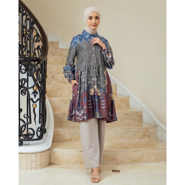 IRAMA SERIES BY GEULIS / AYUDISA TUNIC BURGUNDY XL / FADLY KOKO BURGUNDY XL