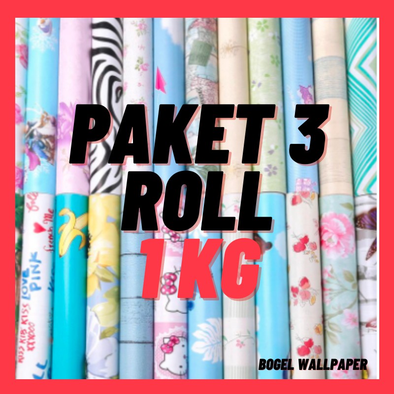 PAKET 3 ROLL 1KG - Wallpaper Dinding Kamar Tidur  - Wallpaper Tembok Rumah - G5 - Wallpaper Dinding
