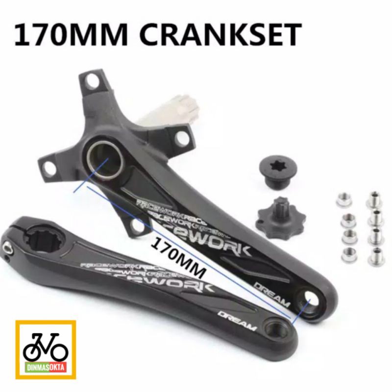 Crankset RaceWork BCD 104 for MTB plus BB Bottom Bracket
