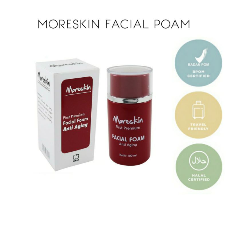 Moreskin Facial Foam - Sabun Wajah - Sabun Cuci Muka - Pemutih Wajah - Original Nasa