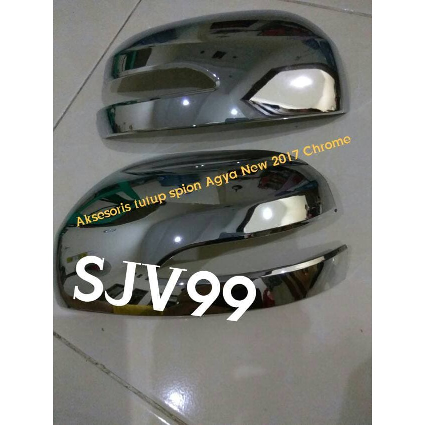 Cover Spion / Aksesoris Tutup Spion Mobil Agya 2017 Chrome