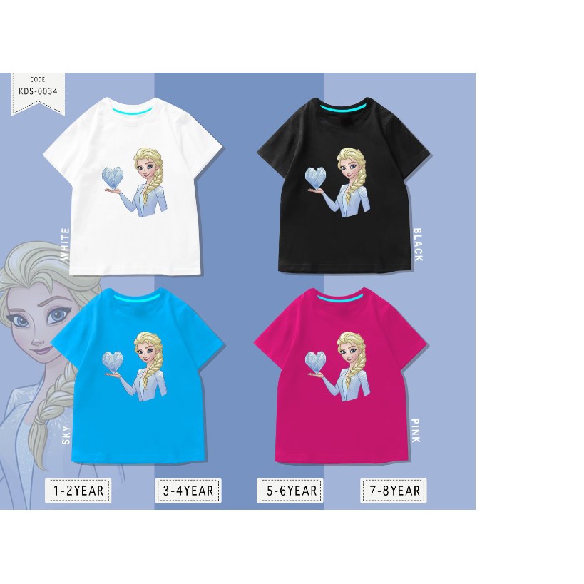 Baju Anak Frozen/ Kaos Distro DTF Anak Laki Laki dan Perempuan / Unisex / Motif Kartun