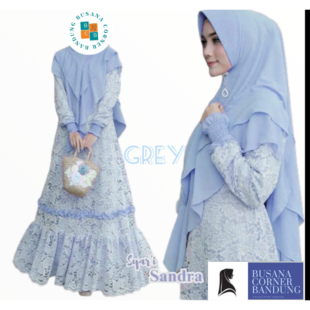 SANDRA SYARI / GAMIS MUSLIM BCB-GREY