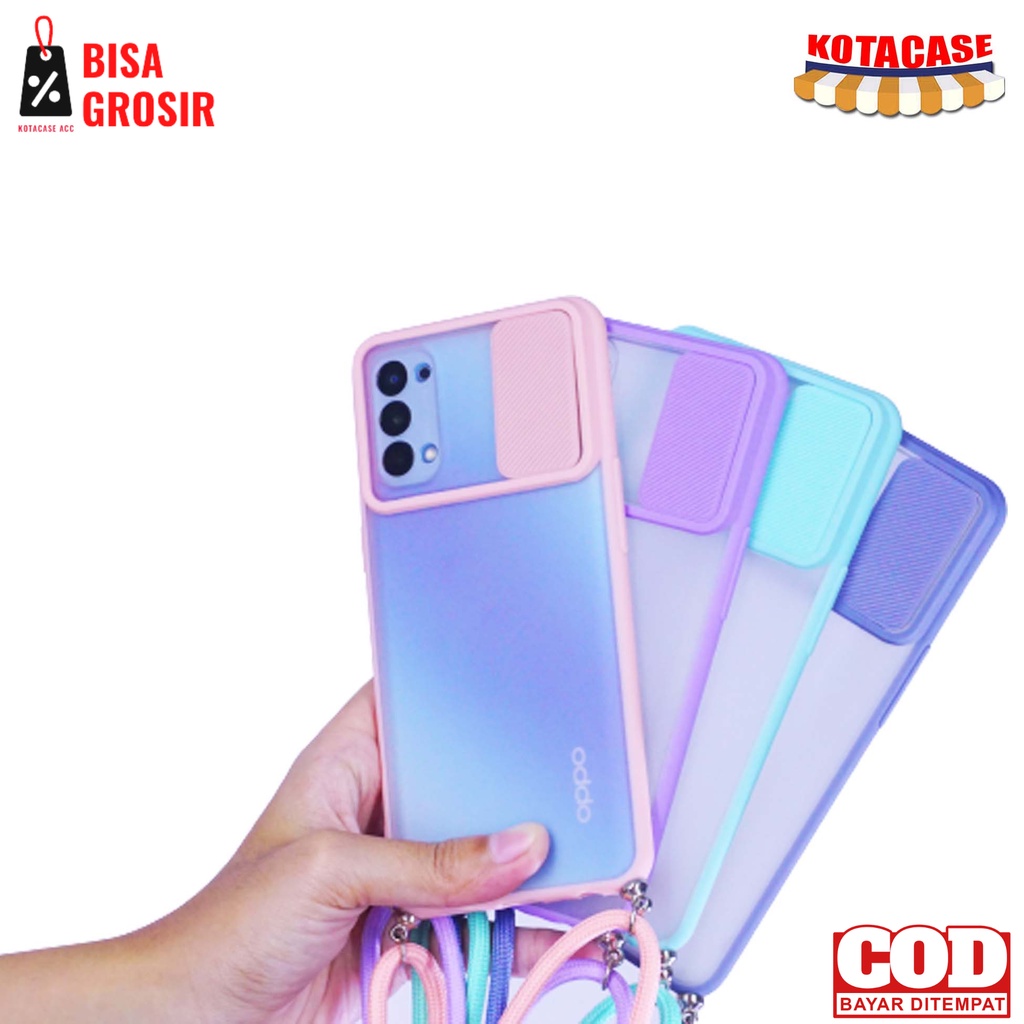 Kotacase - Samsung A10/ M10 | A11 | A12 | A10S/ M01S | A01 Candy Tutup Lensa With Tali Colour