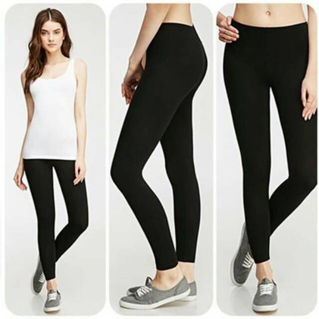 Legging Polos Hitam Wanita / Legging Dewasa Panjang Polos Hitam Premium / Lejing Jersey Spandex Dewasa