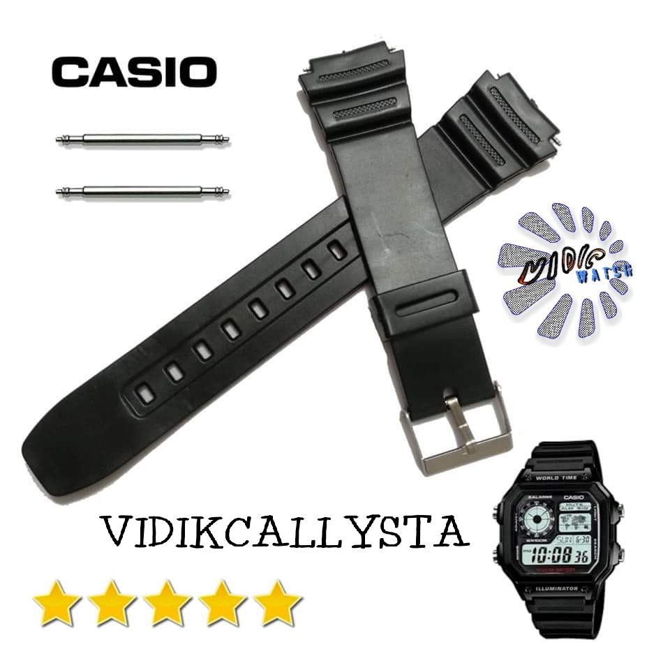 Casio Ae-1300  Ae-1200 Strap watch Casio Ae1300 Ae1200 Tali Jam AE 1300 AE 1200 w216h f108 w 216 108