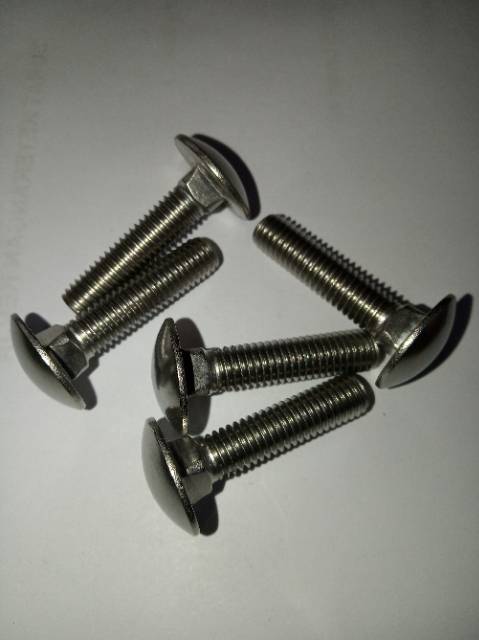 Baut bemper M8 x 35 (3.5cm) stainless 304, cariaghe bolt, baut cb