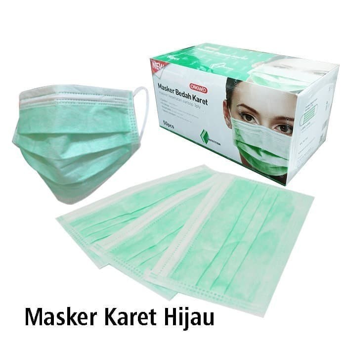 MASKER ONEMED / 3 PLY / MASKER NON MEDIS ONEMED PUTIH - Non Medis Putih