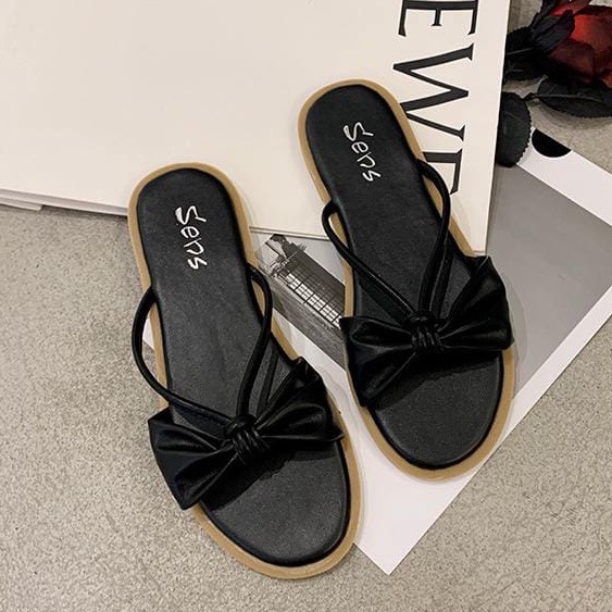 TBIG [COD] Sandal Flat Slop Wanita MUMUFLAT Import Korea Style Santai Wanita Remaja