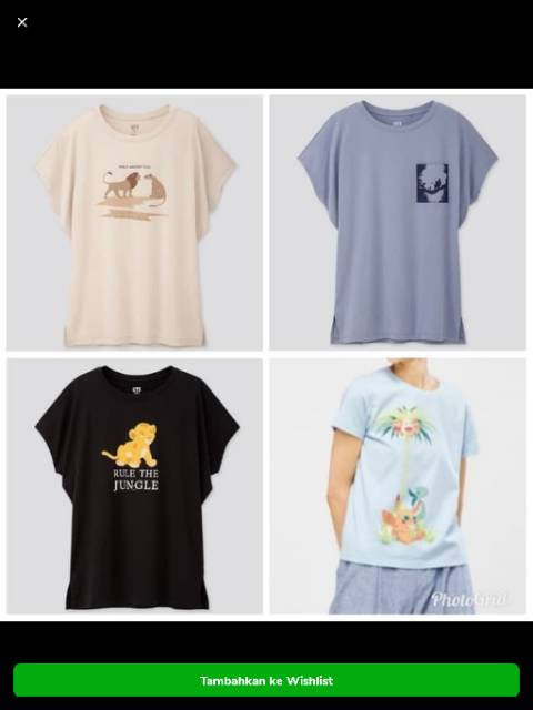 UNIQLO ORI PIKACHU POKEMON TSHIRT KAOS WANITA PRIA DISNEY GARANSI TERMURAH READY SALE FREE MASKER