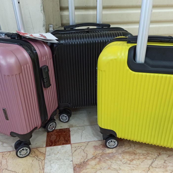 Tas Koper Polo 16 inch Kabin Mini Kecil Koper Fiber Pilot Pramugari