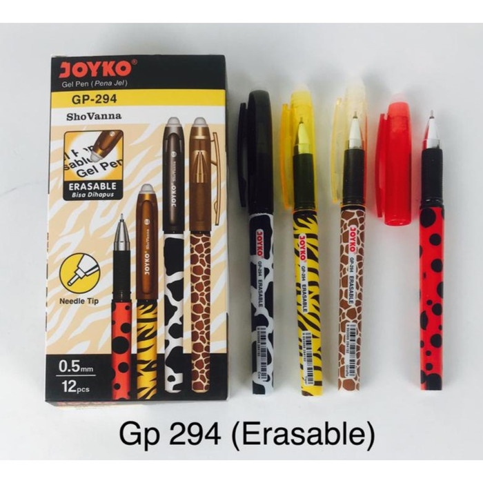 

tulis-alat-paket- pulpen gel hapus erasable joyko 294 isi 12 pcs - 294 hitam -paket-alat-tulis.