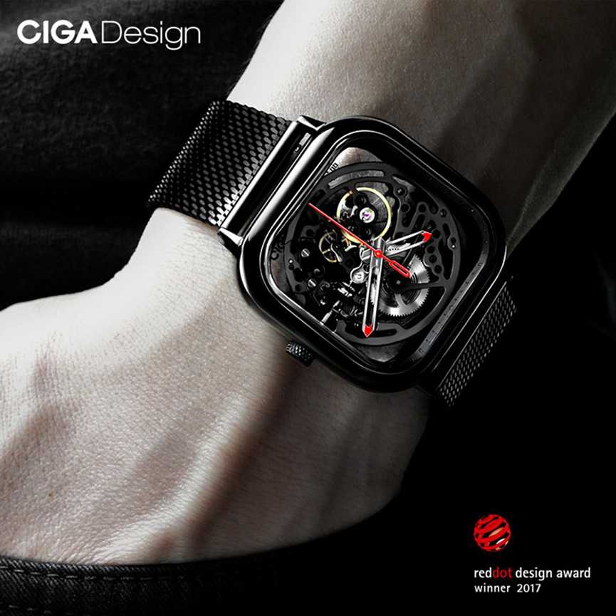 Xiaomi Ciga T Series Jam Tangan Mechanical Watch Skeleton Model Kotak Shopee Indonesia