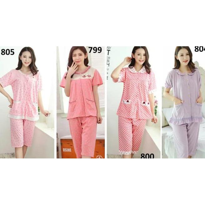Baju Tidur Wanita Celana Selutut - Piyama Wanita - Import