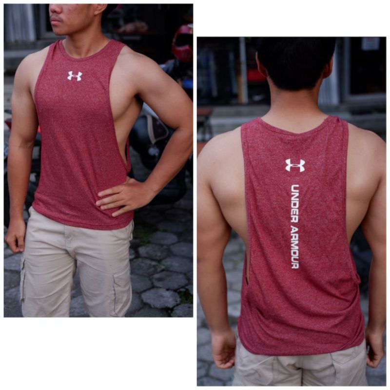 ATASAN OLAHRAGA PRIA SINGLET GYM SINGLET FITNESS BAJU GYM BAJU FITNESS REGULAR FIT TRX