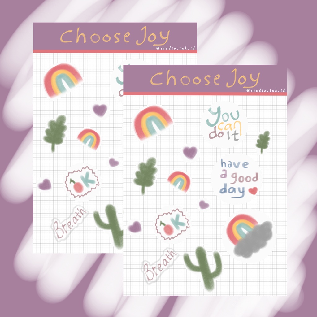 

sticker deco /stiker jurnal / freebies sticker / Choose Joy