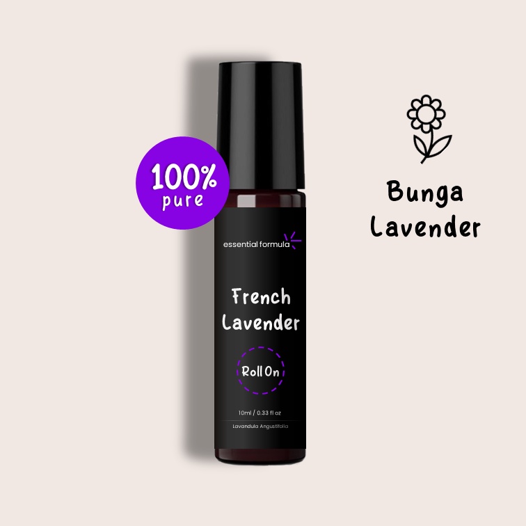 10ML Organic French Lavender Essential Oil Roll On Bunga Lavender Murni 100%