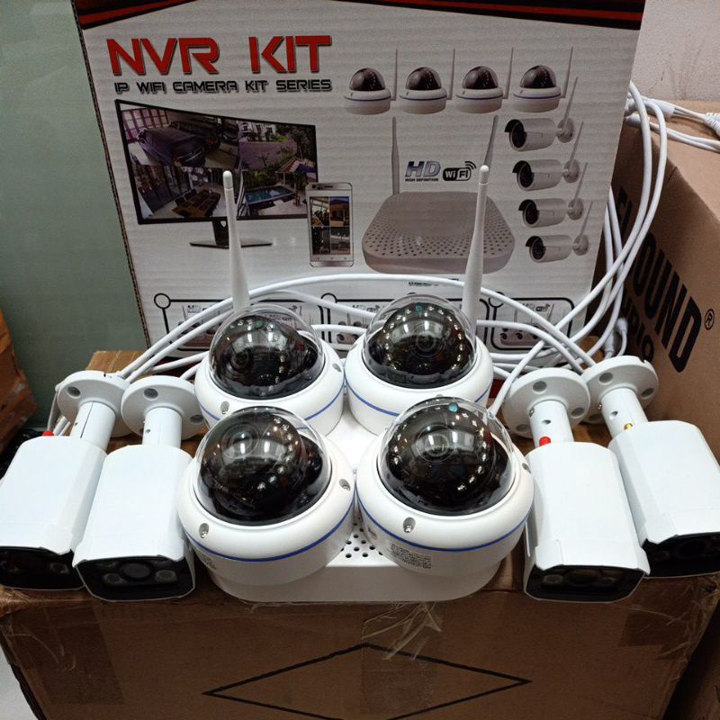 PAKET CCTV NVR KIT CCTV WIRELESS 8 KAMERA 5MP 1080P AUDIO SERIES KOMPLIT