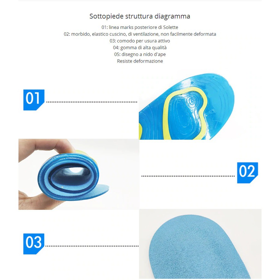 Insole Gel Activ Silikon Alas Kaki Sepatu Sport Shock Absorb Gel Bantalan Sepatu Sol Sepatu