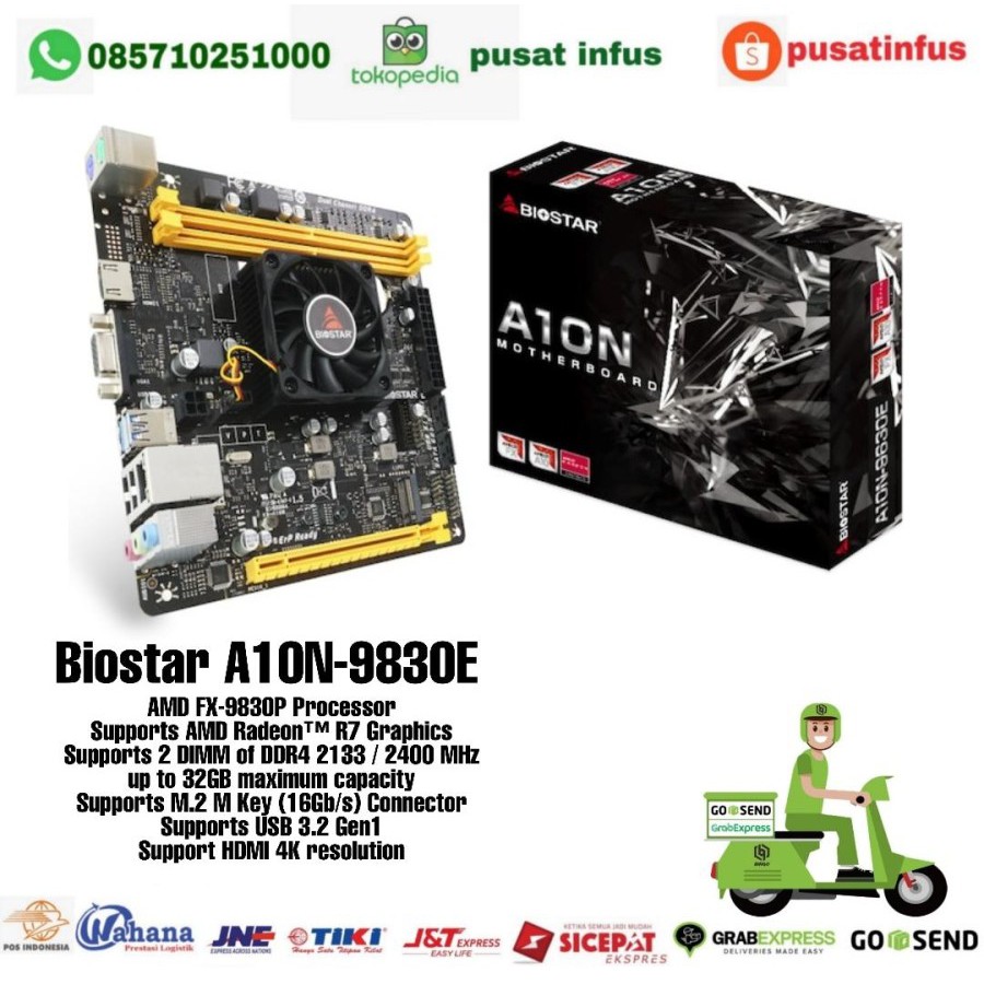 Motherboard Biostar A10N-9830E (AMD A10-9830P Quad Core 3.0GHz + AMD Radeon R7)