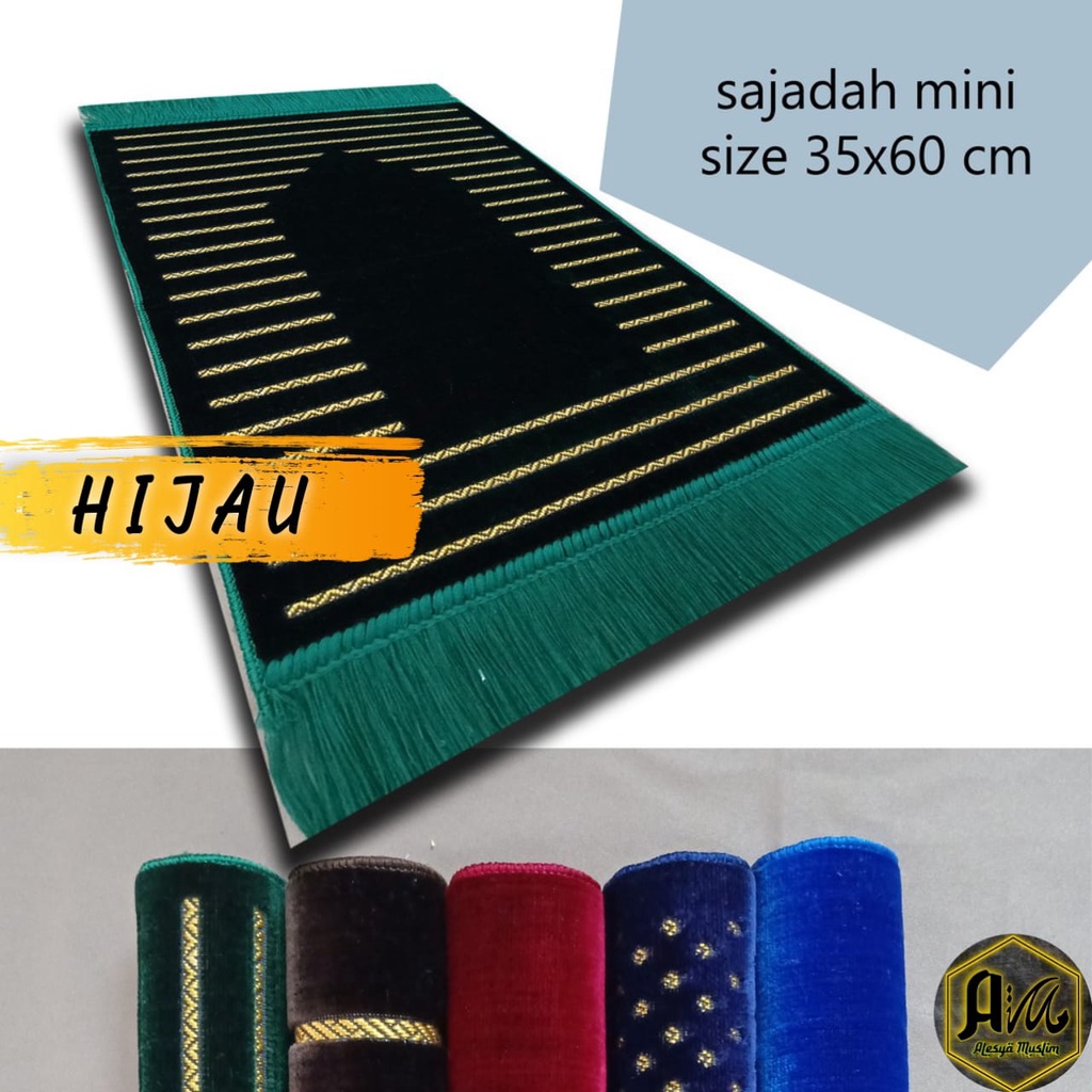 Sajadah muka polos 35 x 65 cm