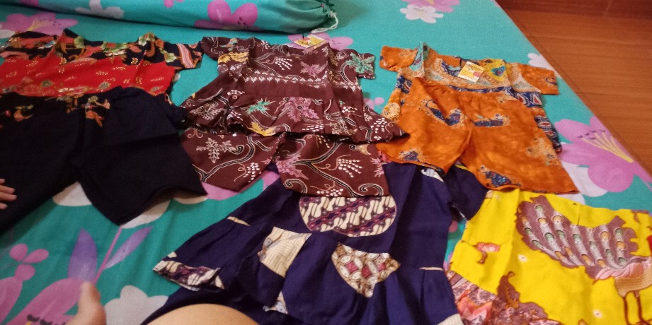❤ Cod ❤ Setelan Setcel Anak Perempuan Cewek Rayon Adem Harian Santai Batik Pekalongan Murah 2 Tahun