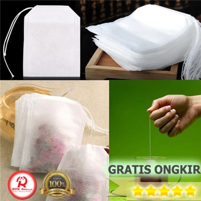 

Kantong Teh Celup Kosong Paket 100Pcs Ramuan Rempah Herbal Kantung
